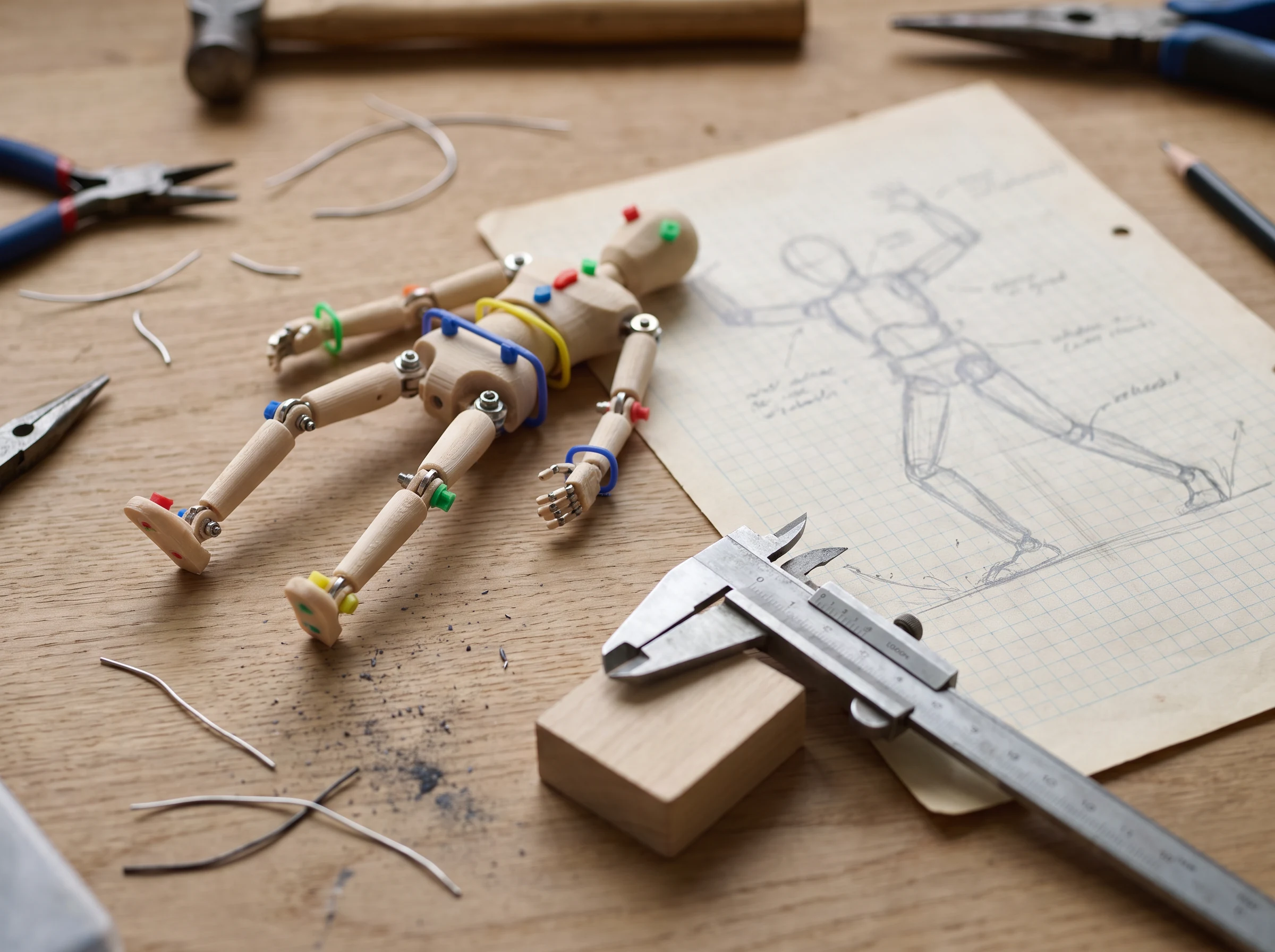 Wooden rig maquette